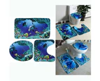 3-piece bathroom rugs - ocean pattern