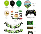 Video Game Party Supplies, Happy Birthday Gaming Banners & 2 Piece Game on Controller Aluminum Foil Balloons