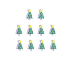 10pcs Christmas Santa Snowman Alloy Rhinestone Nail Art Stickers Manicure Decor-5#