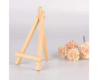 10pcs 8*15cm Mini Smooth Wooden Easel, Natural Wood Craft for Business Card, Displaying Photos