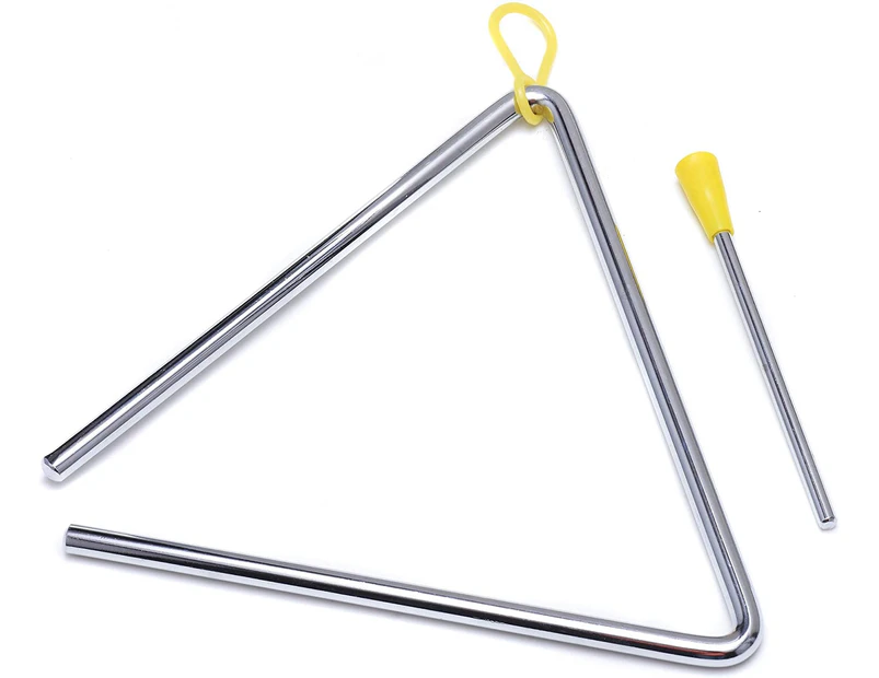7 Inch Musical Steel Triangle Percussion Instrument With Striker