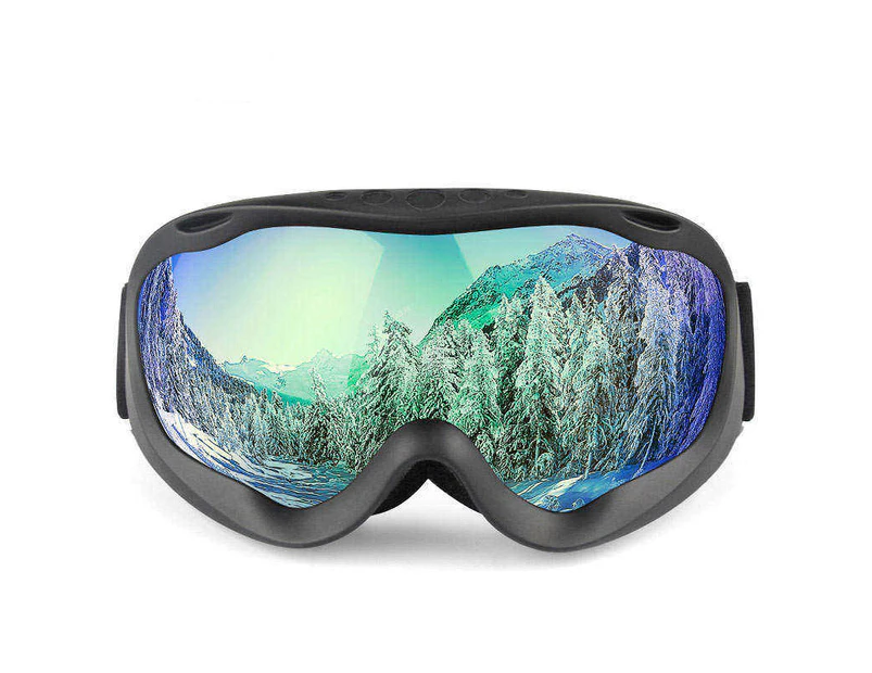 Winmax Double Layer Ski Goggles OTG Anti-fog UV Protection Snowboard Goggles-SandBlack/Green
