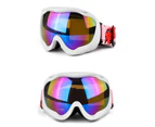 Winmax Double Layer Ski Goggles OTG Anti-fog UV Protection Snowboard Goggles-White/Purple