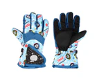 Winmax Kids Snow Gloves Waterproof Insulated Thickening Warm Ski Gloves-Blue