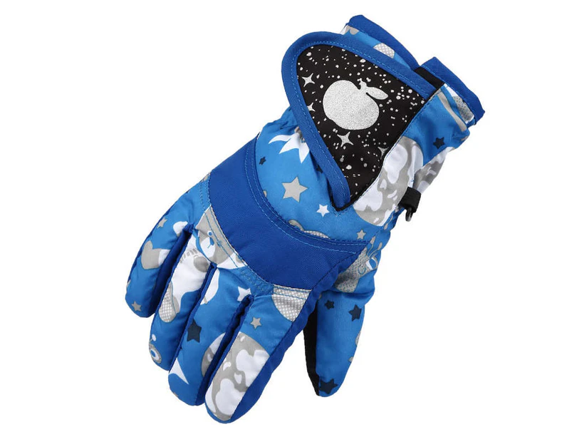 Winmax Kids Snow Gloves Waterproof Insulated Thickening Warm Ski Gloves-DarkBlue