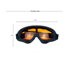 Winmax Ski Goggles with Wind Dust UV 400 Protection for Teens Kids Adults-BlackFrame/Orange
