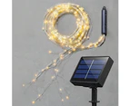 10 Strand 2m 200 LEDs Watering Can Light, Waterproof Solar Powered Waterfall Lights, Warm White Firefly Bunch Lights