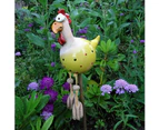 Garden Sculptures & Statues Arts & Crafts Rooster Decor Outdoor Chicken Yard Decorations Statue Farm Rooster Kitchen Decor XinMai (Yellow)
