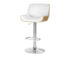 Bar Stools Kitchen Stool PU Leather Chairs White