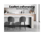 Bar Stools Set of 2 Kitchen Stool Charcoal