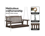 Gardeon Outdoor Porch Swing Chair with Chains Wooden Brown