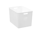 3x Boxsweden Levi 36x26cm/19L Storage Basket Home/Room Organiser w/Handles White