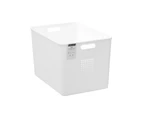 3x Boxsweden Levi 36x26cm/19L Storage Basket Home/Room Organiser w/Handles White