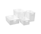 3x Boxsweden Levi 36x26cm/19L Storage Basket Home/Room Organiser w/Handles White