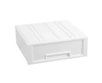 2x Boxsweden 28.5x26cm Stacking Drawer Organiser Home Storage Container WHT