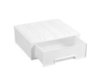 2x Boxsweden 28.5x26cm Stacking Drawer Organiser Home Storage Container WHT