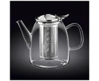 Wilmax England 600ml Thermo Glass Hot Tea Pot Container w/ Lid/Diffuser Clear