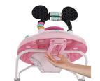 Bright Starts Disney Minnie Mouse Foldable Baby Walker w/ Music & Play Toys 6m+
