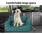 Pawz Pet Car Booster Seat Dog Protector Portable Travel Bed Removable Green L