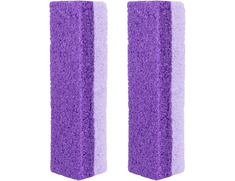 2pcs Feet Exfoliator Tool Block Callus Remover Scrubber Skin Cleaner (Purple)