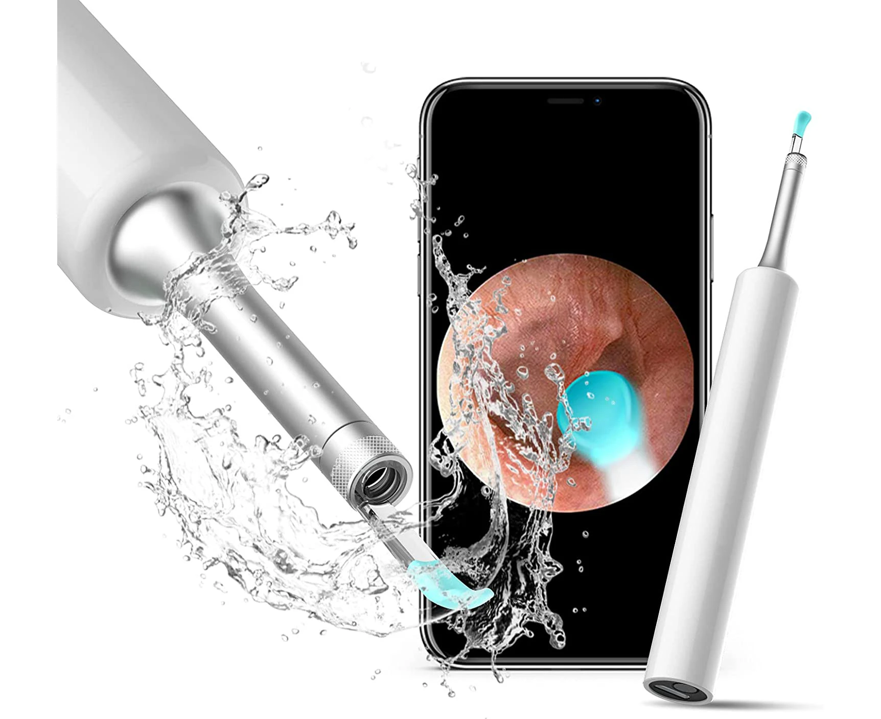 Ear Wax Removal Endoscope, Earwax Remover Tool, Ear Camera,1080P FHD Wireless Ear Otoscope with 6 LED Lights,Ear Scope with Ear Wax Cleaner Tool for iPhone