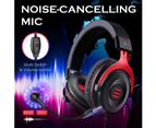 PC Gaming Anti Noise Headset - Over Ear Headphones Compatible with PS4/PS5 Controller, Xbox One, PC, Mac, Computer