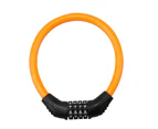 4 Digital Combination Password Cycling Security Bicycle Bike Cable Chain Lock-Orange