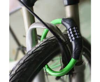4 Digital Combination Password Cycling Security Bicycle Bike Cable Chain Lock-Green