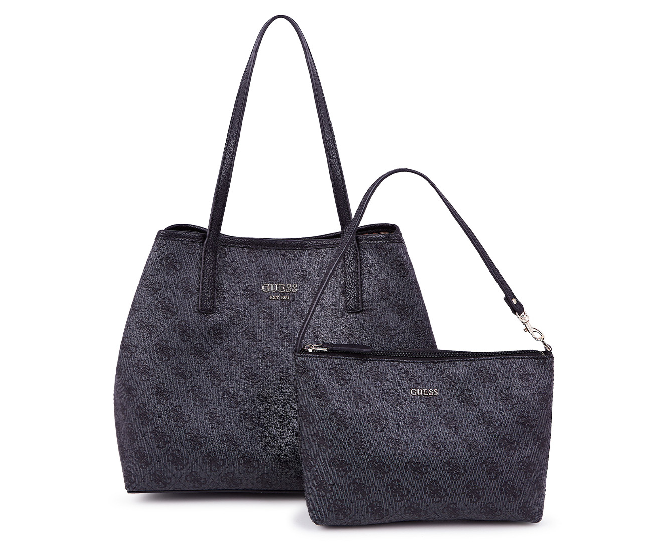 Guess Vikky Tote Bag In Coal For Women