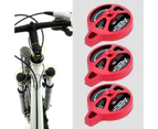 3Pcs BOLANY Aluminum Alloy Bike Lock Cap Switch Shock Absorbing High Hardness Bike Fork Lockout for Bicycle-Red