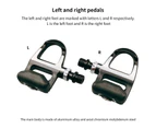 1 Set Lightweight Self-locking Pedals Wear-resistant Rust Resistant Clipless Pedals With Lock Plate for Road Bike-Black