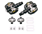 1 Set Ultralight Self-locking Pedals Sealed Bearing Aluminum Alloy Good Toughness Bike Lock Pedals for Cycling-Black