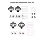 1 Set Ultralight Self-locking Pedals Sealed Bearing Aluminum Alloy Good Toughness Bike Lock Pedals for Cycling-Black