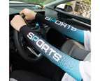 1 Set Arm Sleeve Super Soft Wear Resistant Ice Silk Unisex Sunblock Sleeve with Face Cover Set for Camping-Light Blue