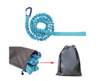 Shock Absorbing Alloy Buckle Nylon Bike Tow Rope Child Bike Stretchy Trailer Rope for Outdoor-Blue
