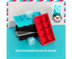 Stackable Large Ice Cube Trays — Pack of 2 Silicone Trays — 8 Cubes per Tray — Ideal for Cocktails, Frozen Treats, Soups, Sauces,and Baby Food — BPA Free w