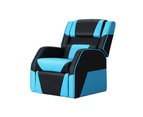 Keezi Kids Recliner Chair Gaming Sofa Lounge Couch Children Armchair Black Blue