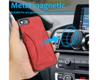 ZY iPhone 7/8 Case with Card Holder Stand - Red