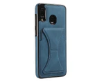ZY Samsung Galaxy A20/A30 Case with Card Holder Stand - Blue
