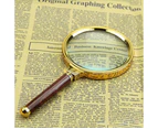 10X Handheld Magnifier, Reading Magnifying Glasses 10X with Rosewood Handle for Reading Books and Newspapers, Insect