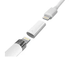 Charging adapter cable compatible with Apple Pencil and iPad Pro  1 piece, white