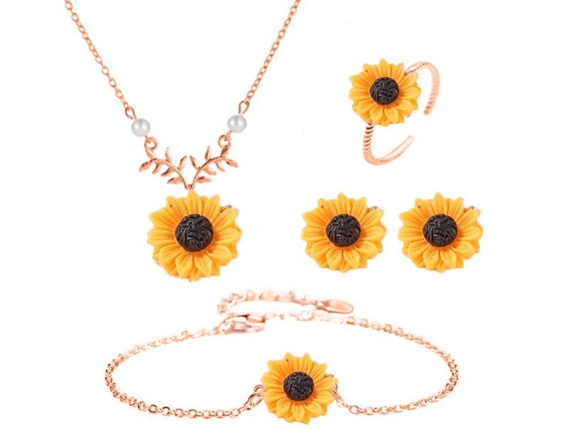 Handcrafted Pressed Sunflower Bracelet - Shop violetnitez Bracelets - Pinkoi