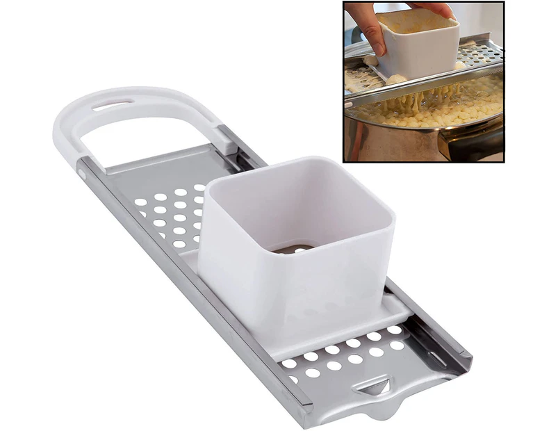 Hicook Stainless Steel Spaetzle Maker Spaetzle Noodle Dumpling Maker with Safety Pusher