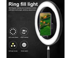 6/10/12 Inch Fill Light Adjustable 360 Degree Rotatable High Brightness Multifunction Switch LED Selfie Ring Light for Photography - E