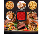 Reusable Air Fryer Liners Silicone, 8.5 Inch Square Non-Stick Basket Mats Accessories, Bamboo Steamer Liners