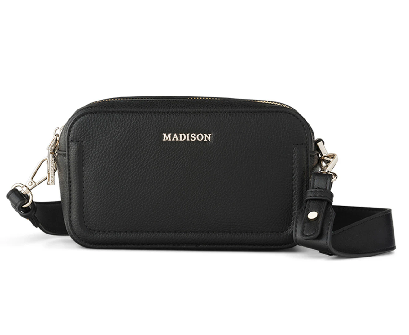 Madison Maddie Double Camera Crossbody Bag - Black