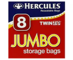 2 x 8pk Hercules Twin Zip Jumbo Storage Bags