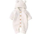 Baby Knitted One Piece Spring Autumn Newborn Clothing - White