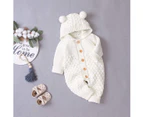 Baby Knitted One Piece Spring Autumn Newborn Clothing - White