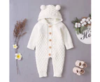 Baby Knitted One Piece Spring Autumn Newborn Clothing - White